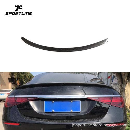 Carbon Fiber Rear Spoiler Compatible with Mercedes-Benz W223 S450L/S500/S580 4-Door (2021-2022)